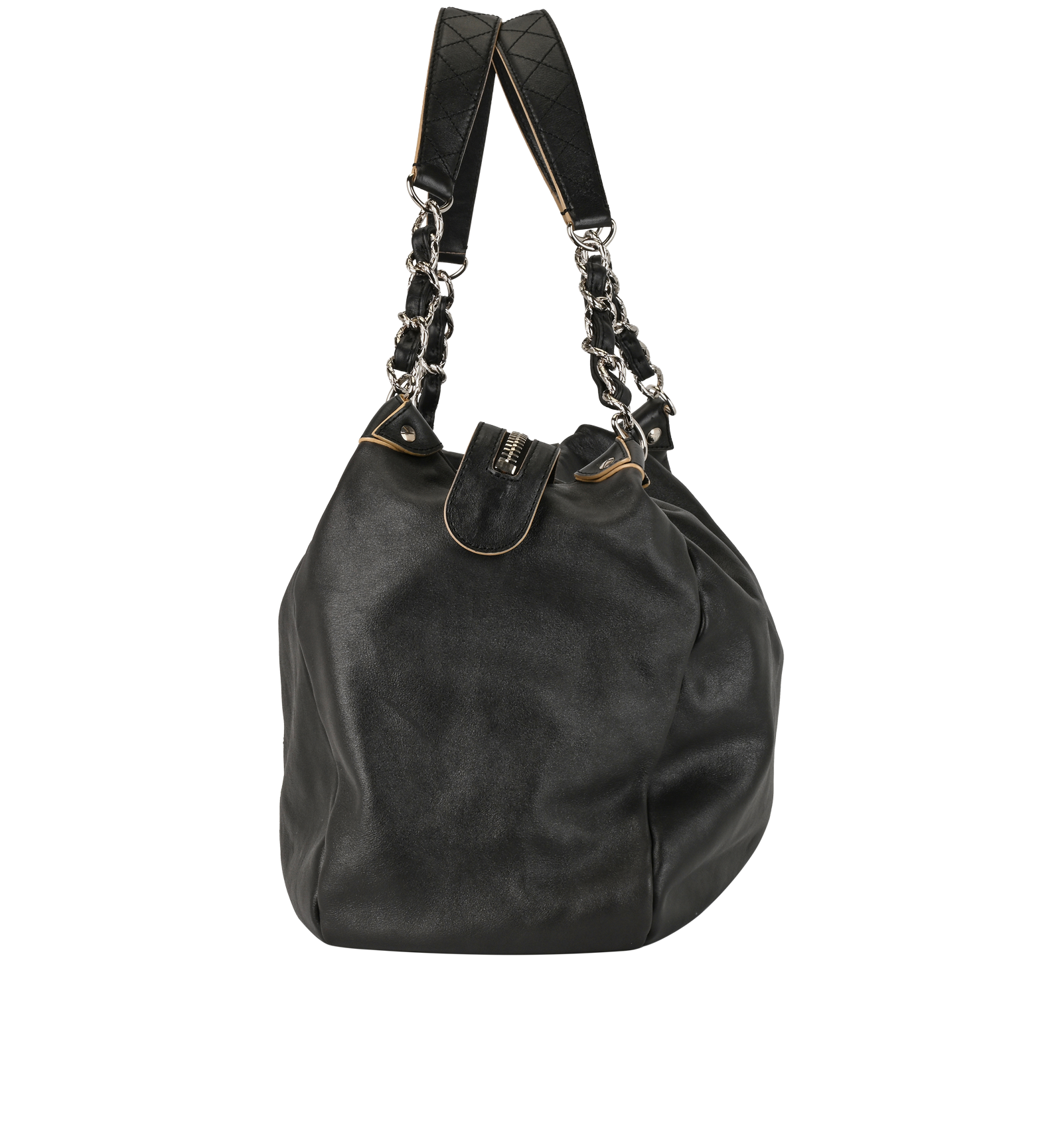 Petite Timeless Tote, &pound;1,900, Handbags, Black, Caviar Leather, Bottom view